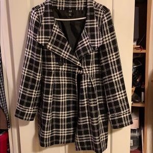 Dress coat. AGB brand. Size 12. Black/White/Silver